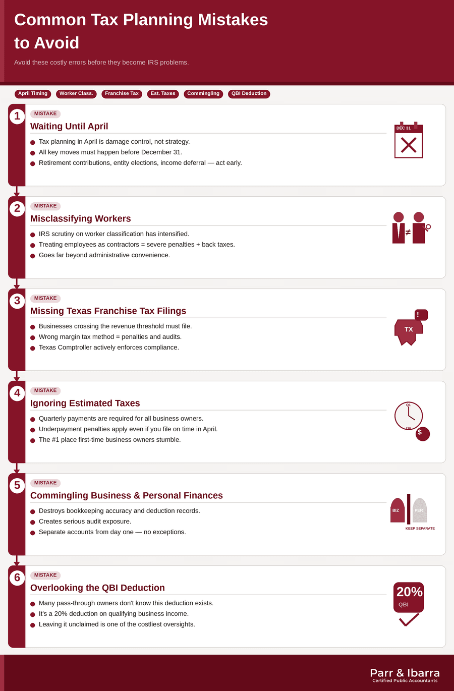 Common Tax Planning Mistakes