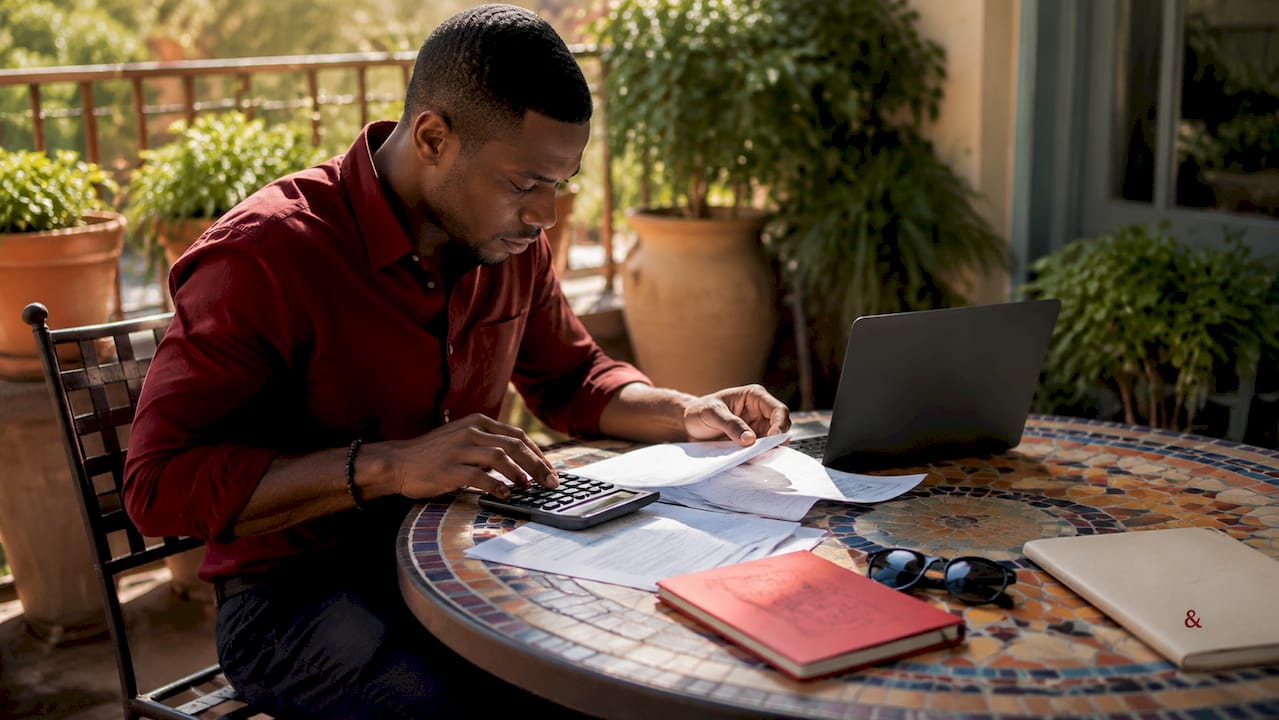 Owner calculating payroll taxes and salary split
