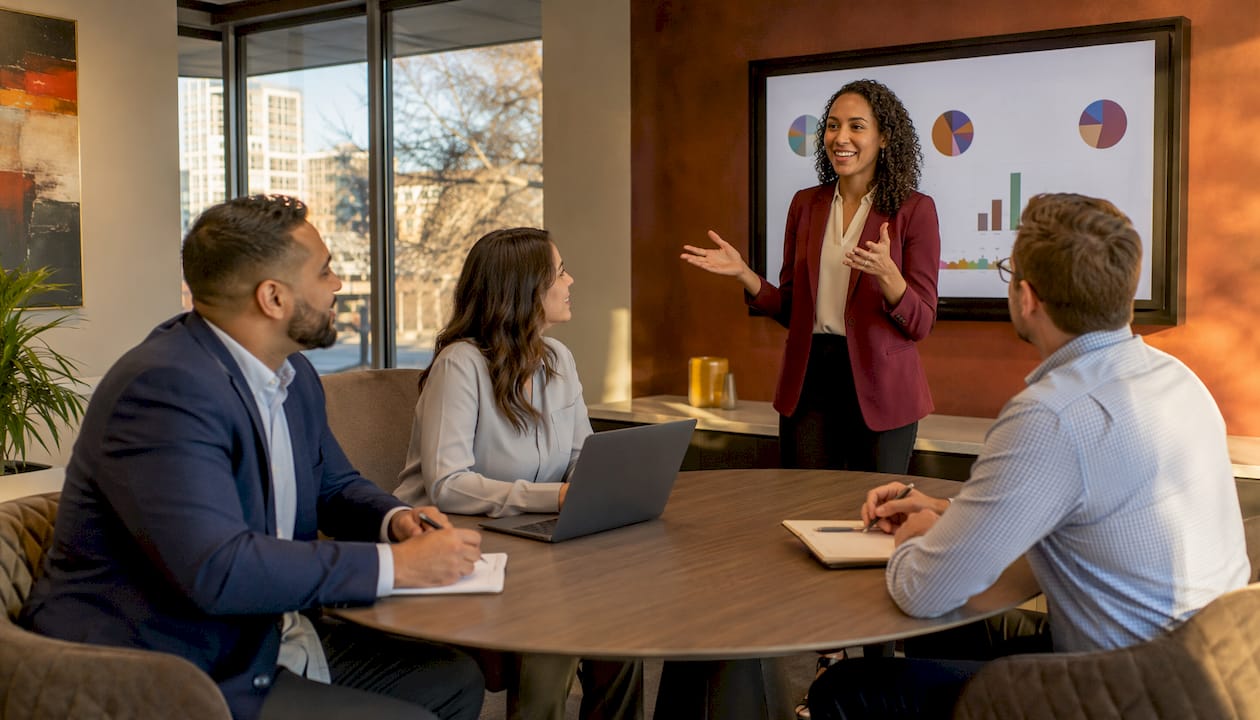 CPA team collaborating in conference room