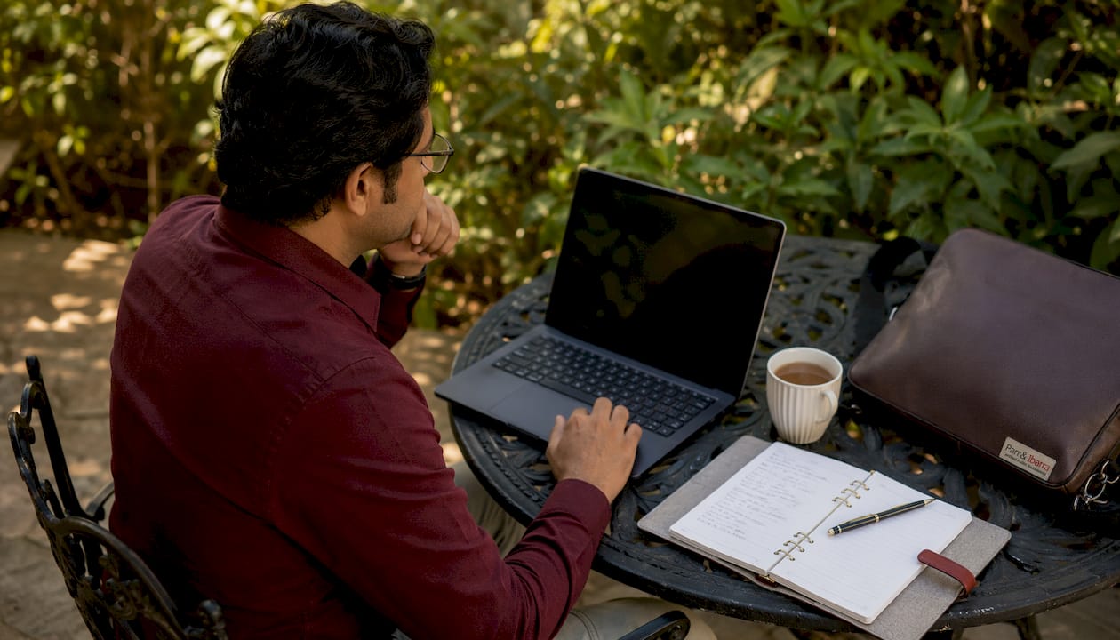 Business owner contacting CPA via video call