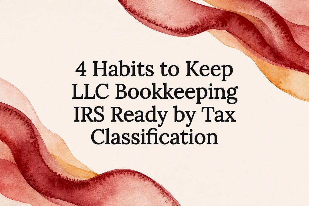 Decorative LLC bookkeeping article title card