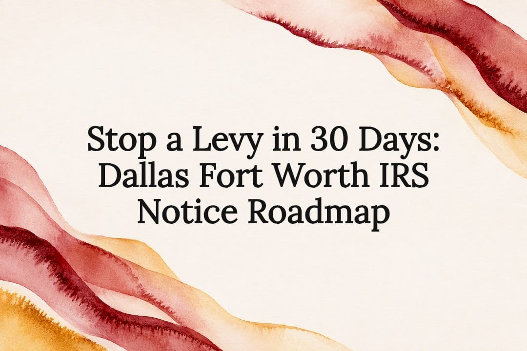 Decorative IRS notice roadmap title card