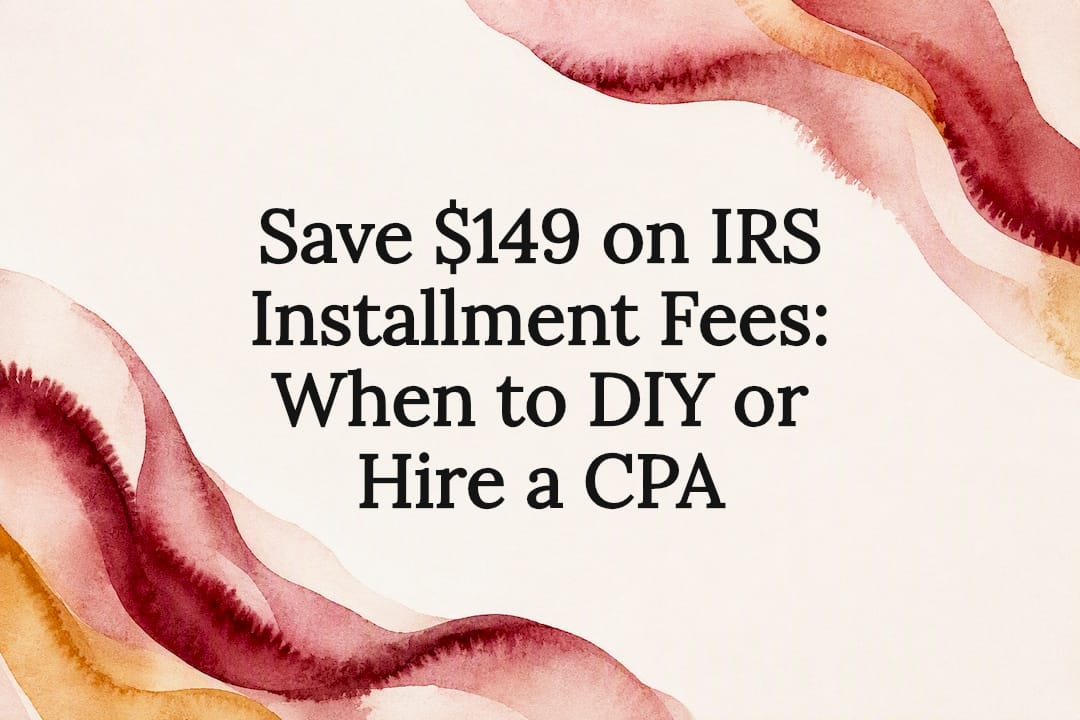Decorative IRS installment fee title card