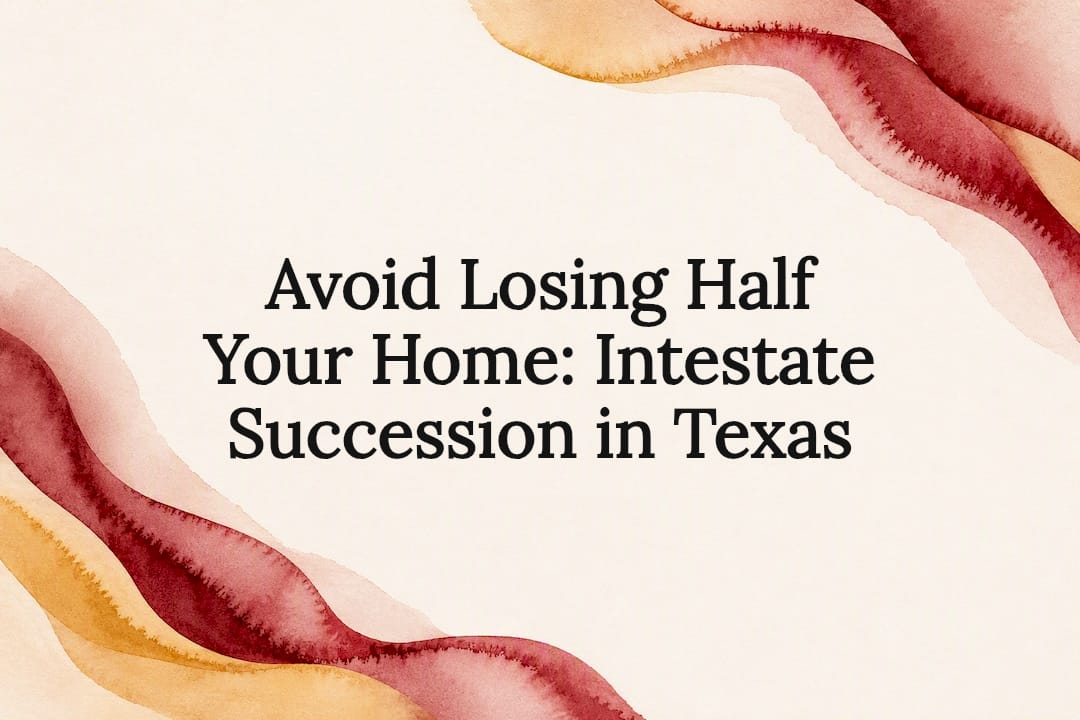 Decorative Texas inheritance title card