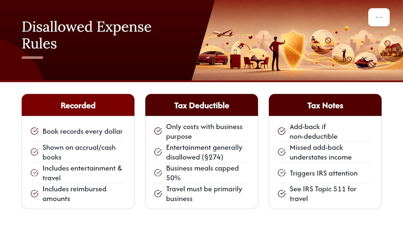 What Makes an Expense Disallowed Under Tax Law? — overview diagram