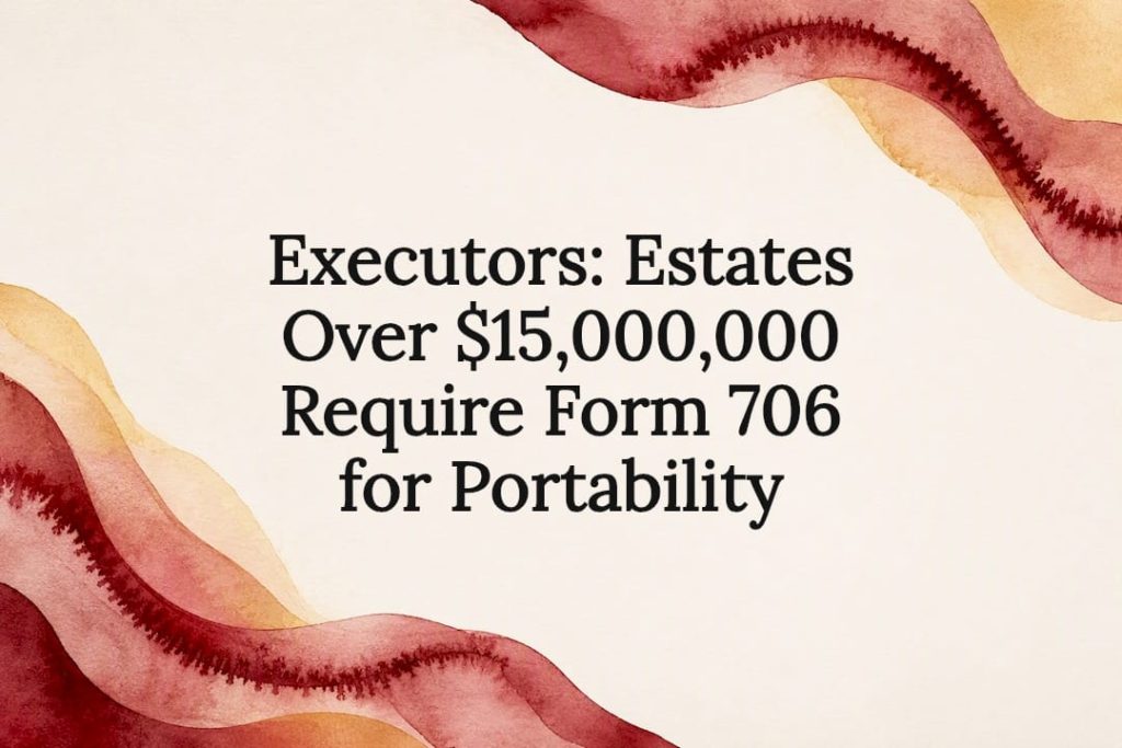 Decorative Form 706 estate tax title card