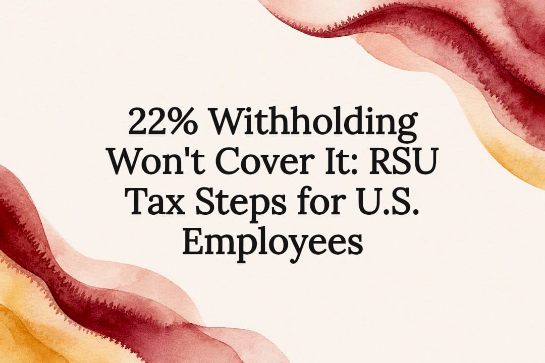 Decorative RSU tax title card illustration