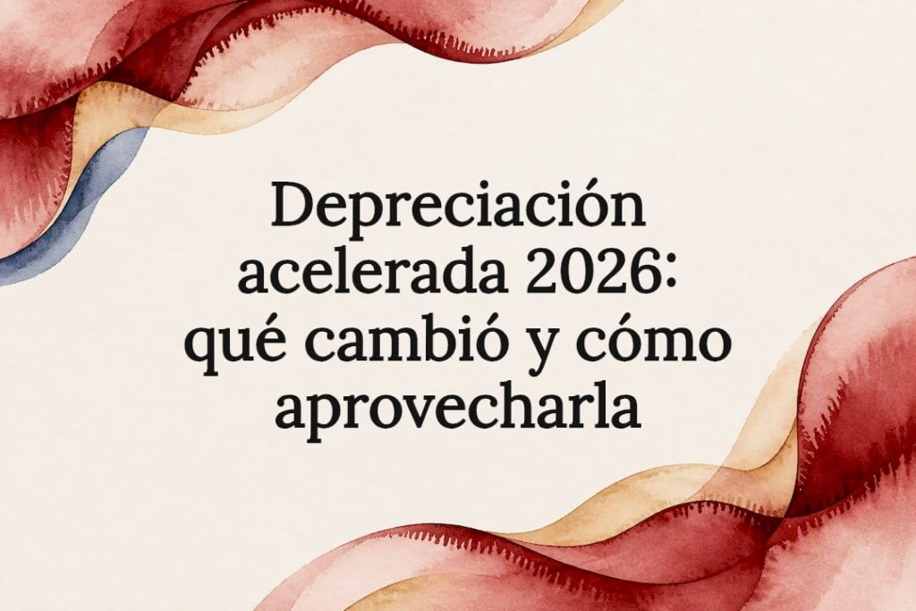 Tarjeta editorial sobre la depreciación acelerada 2026