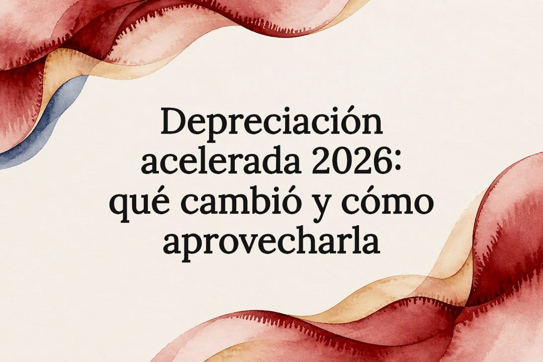 Tarjeta editorial sobre la depreciación acelerada 2026