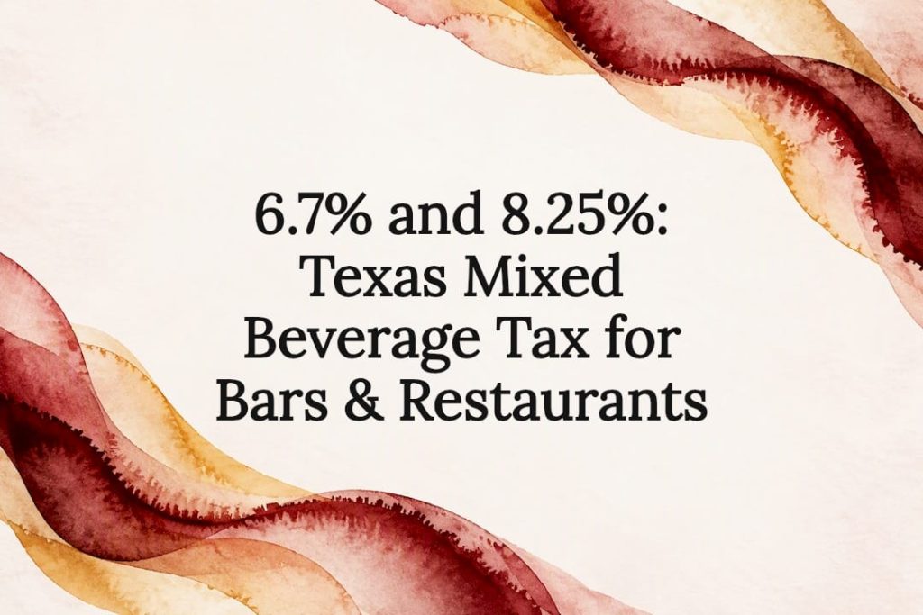 Decorative Texas beverage tax title card