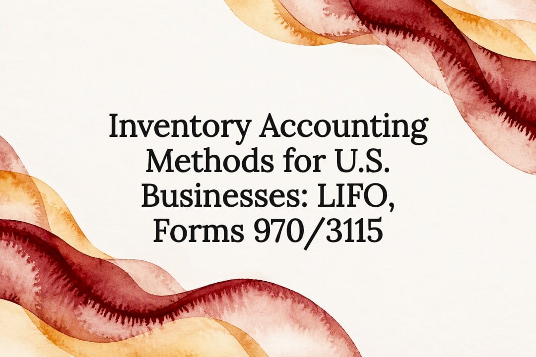 Decorative inventory accounting title card