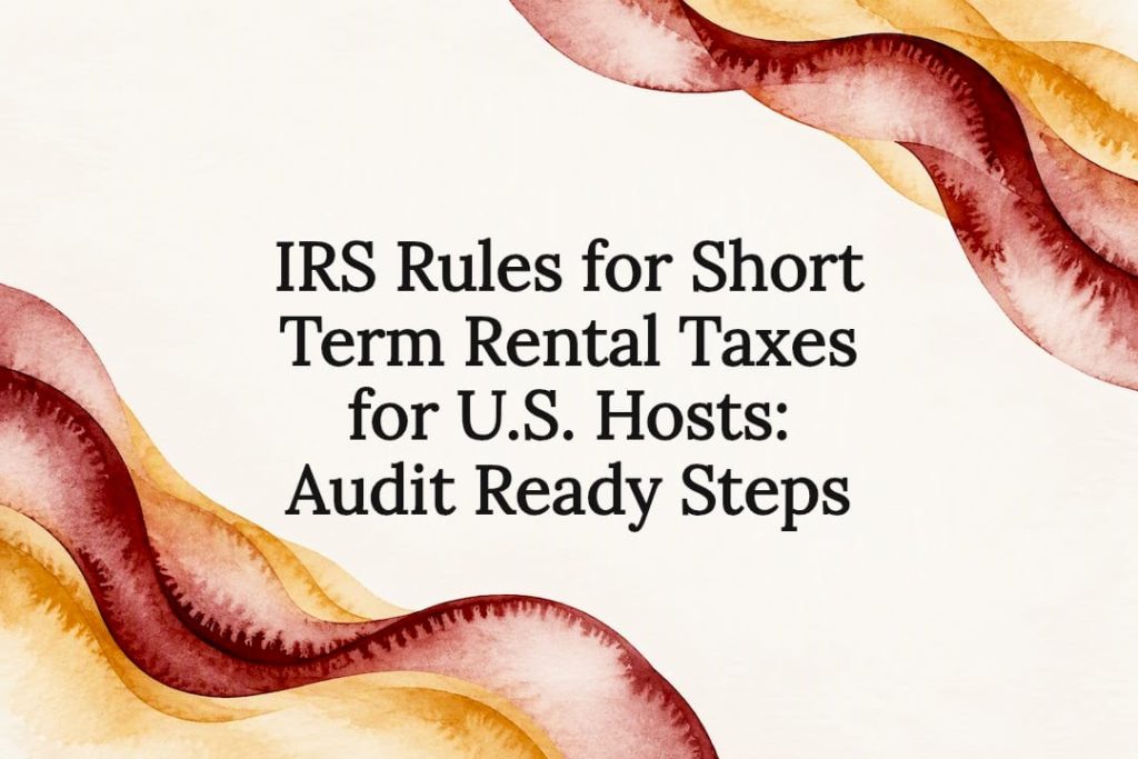 Watercolor frame around rental tax title