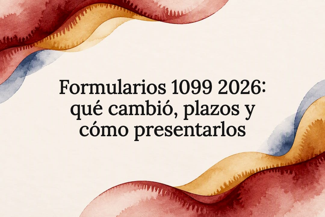 Marco pintado en acuarela para título sobre formularios 1099